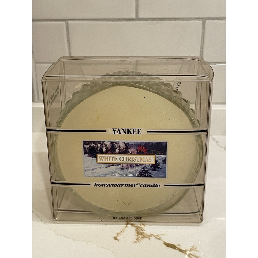 Yankee Candle Black Label White Christmas Housewarmer Parlor Candle 12 oz Glass